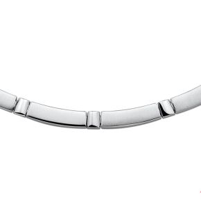 Zilver collier mat/glimmend 45cm
