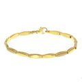 Gouden armband mat/glans 4mm 19cm 4018072