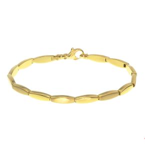 Gouden armband mat/glans 4mm 19cm 4018072