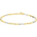Gouden armband bicolor 18cm
