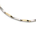 Boccia collier titanium/geel pvd 0816-03