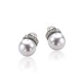 Zilveren oorbelbedels im parel grijs zirkonia ZICH459G