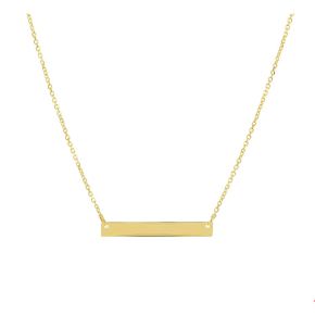 Gouden collier plaatje 42-45cm 4021282