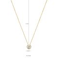 Gouden collier gladom zirkonia 3052YZI