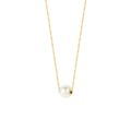 Gouden collier imitatie parel 3076YPW