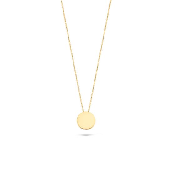 Gouden collier plaatje 3080YGO