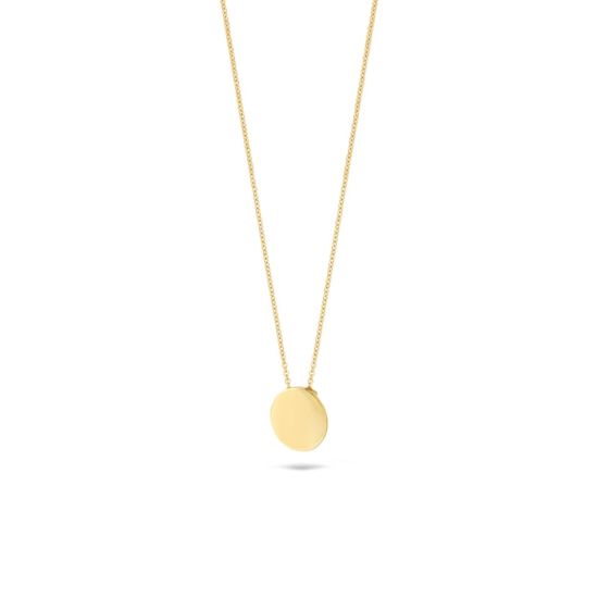 Gouden collier plaatje 3080YGO