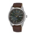 Seiko horloge heren staal/leer solar SNE529P1