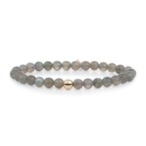 SJ armband labradorite 6mm geel verguld SBG-GEM18-ADD-6MM
