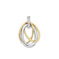 Gouden hanger bicolor zirkonia HH426192