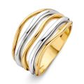 Gouden ring bicolor mt 56