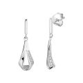 Zilveren oorhangers met zirkonia 26mm 1332827
