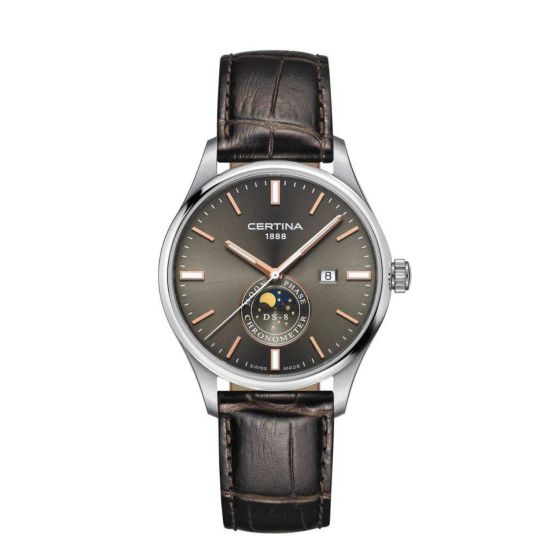 Certina DS 8 horloge heren staal/leer C0334571608100