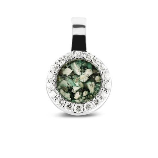 Zilveren hanger rond zirkonia 136S