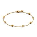 Gouden armband m/gl bolletjes AM106895