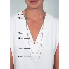 Zilver verguld collier 60cm ZILC-A60G