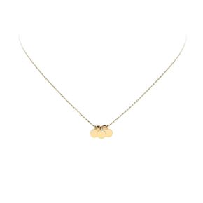 Gouden collier 3 discjes  JKN20046