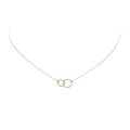 Gouden collier 2 cirkels JKN20048