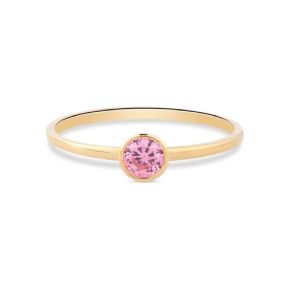 Gouden ring roze zirkonia mt56 RDC01-4302-01