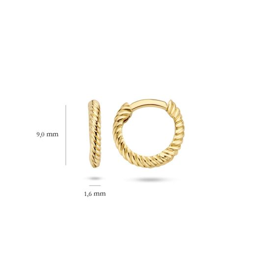 Gouden oorringen twist 7231YGO