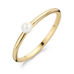 Gouden ring imitatie parel mt 54 1213YPW/54 