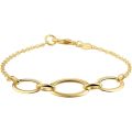 Gouden armband 3xovaal 18cm 4023115