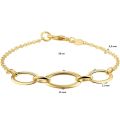 Gouden armband 3xovaal 18cm 4023115