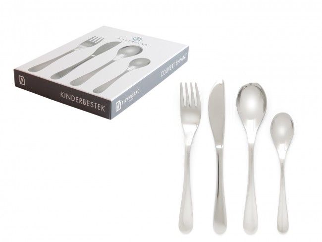 Kinderbestek Glad, 4-delig, RVS ZIL6836070