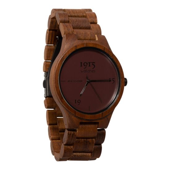 1915 watch men real leather bordeaux [#RL02]