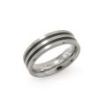 Boccia ring titanium met emaille 0101-1754