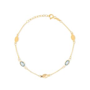 Gouden armband zirkonia blauw BPC29-3159-01
