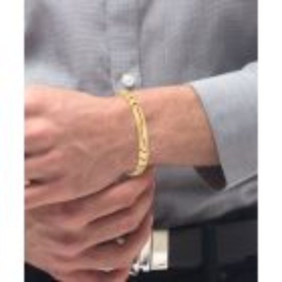 TH armband staal/geel TJ2790311