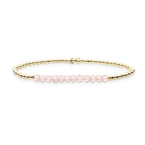 SJ armband champagne quartz geel verguld SBG-GEM42-3MM-LINE