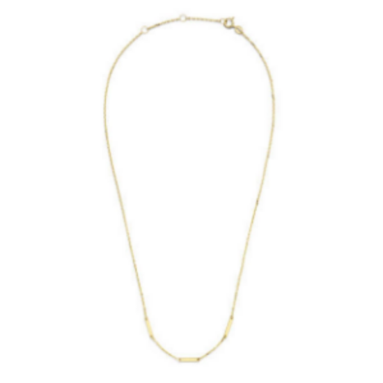 Gouden collier 3xbar 45cm JKN21101 