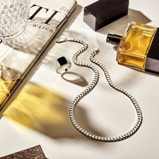 Zilveren ring onyx mt21.5 1014619