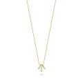 Gouden collier 3x staafje zirkonia 3122YZI
