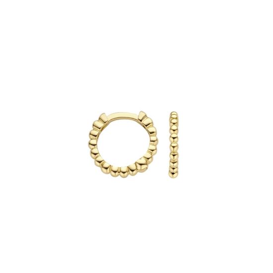 Gouden oorringen bolletjes 7263YGO