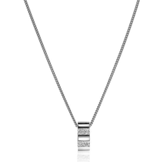 ZIlveren collier zirkonia MVC20