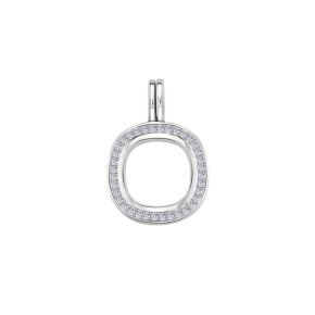 My Imenso zilveren medaillon Quadrati zirkonia