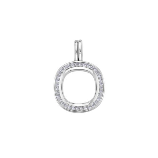 My Imenso zilveren medaillon Quadrati zirkonia