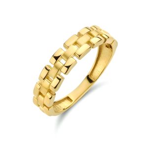 Gouden ring schakel mat/glans mt17.25 4024607