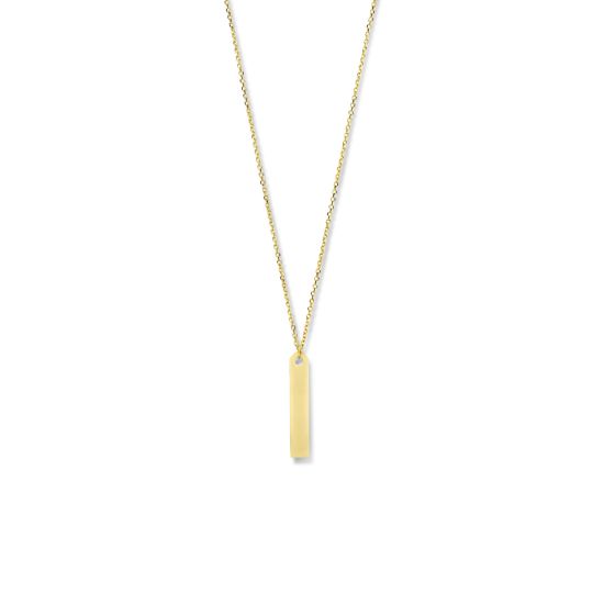 Gouden collier 1,0 mm plaat 4,0mm 42-45cm 4024806