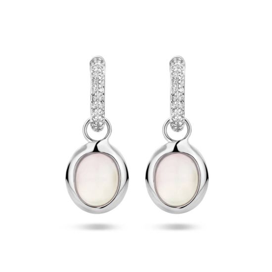 Klapoorringen kattenoog en zirkonia