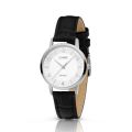 Olympic OL26DSL048 ALBA Horloge - Leer - Zilverkleurig - 29mm
