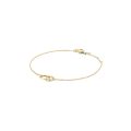 Gouden armband 2x cirkel 18cm JKB22.048