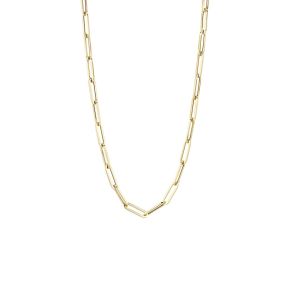 Gouden collier paperclip 45cm 3130YGO