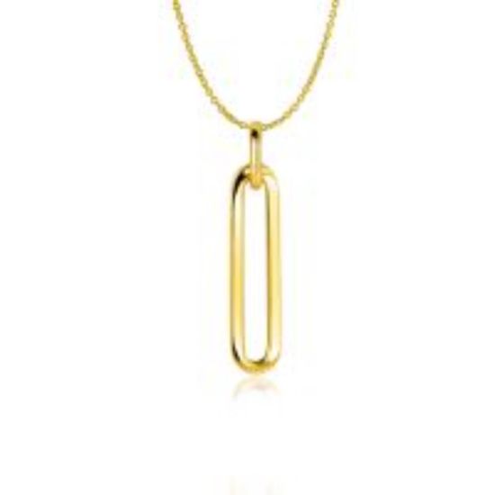 Gouden hanger paperclip ZGH358