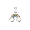 Zilveren hanger regenboog multi color 1336208