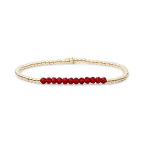 SJ armband ruby quartz geel verguld SBG-GEM50-3MM-LINE