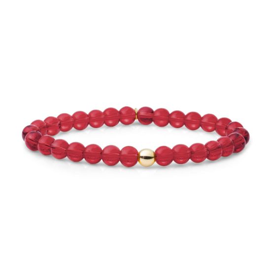 SJ armband fuchsia quartz geel verguld SBG-GEM51-ADD-6MM